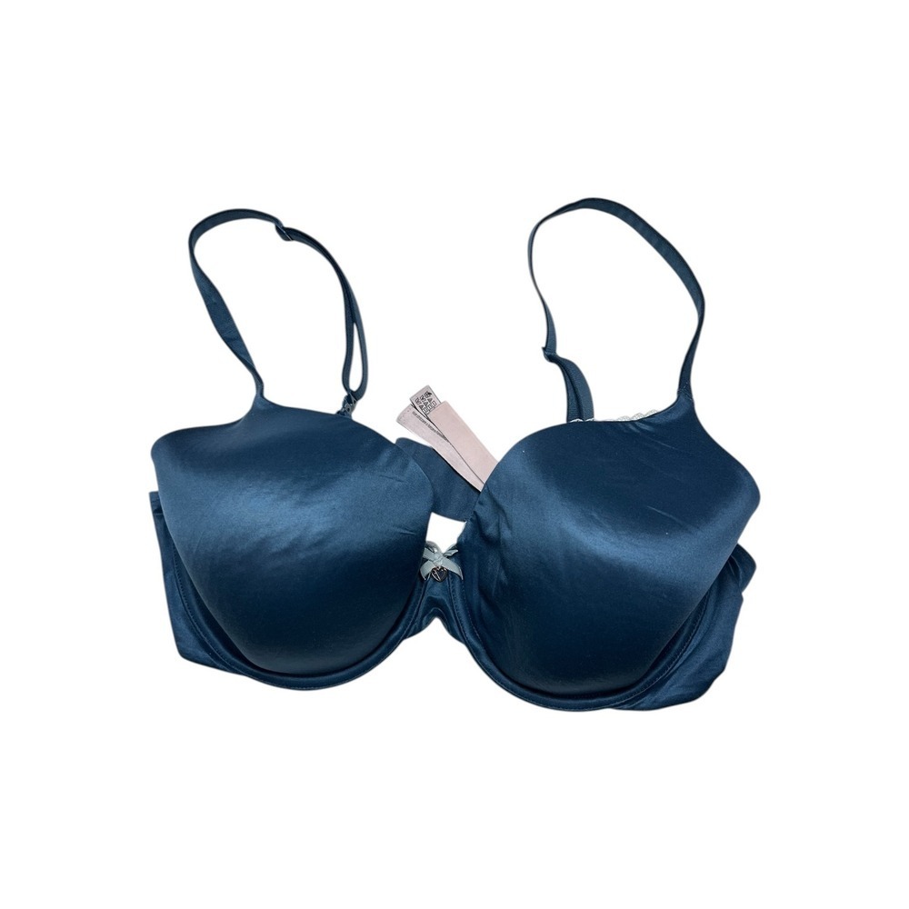 Victorias Secret Body By Victoria Lined Perfect Coverage Bra Blue 36D Underwire